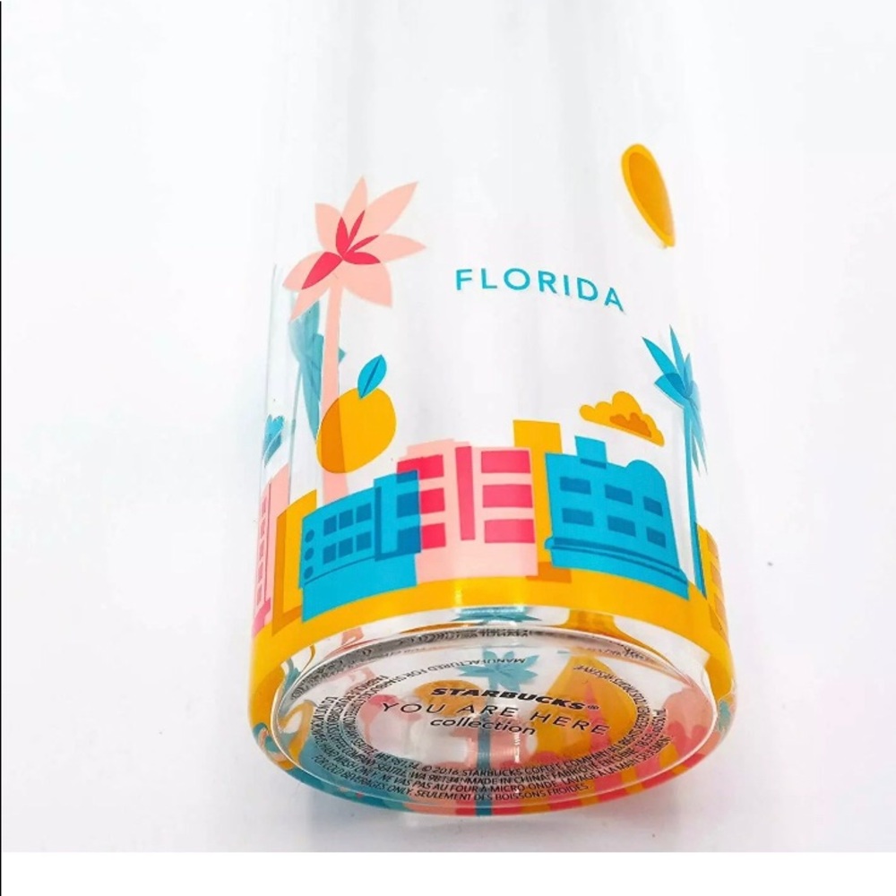 NEW Starbucks YOU ARE HERE Florida Glass Bottle